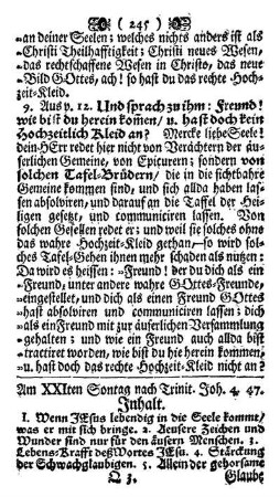 Am XXI ten Sontag nach Trinit. Joh.4.47