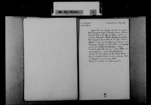 Schreiben von Andreas Schrickel, Karlsruhe, an Johann Ludwig Klüber: Bau eines Rheinkanals