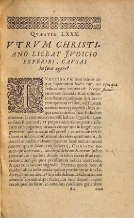 Melchioris Junii Politicarum quaestionum centum ac tredecim, 3