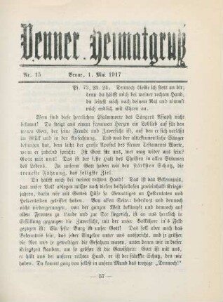 15.1917: Venner Heimatgruss