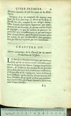 Chapitre III. Autres avantages de la Devise sur les autres Productions de l'Esprit.