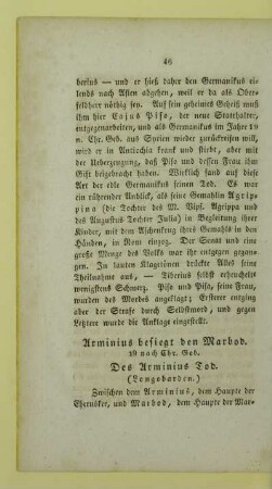 Arminius besiegt den Marbod
