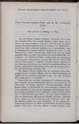 Ueber Feronia regularis Fisch. und die ihr verwandten Arten