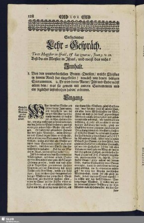 Sechzehendes Lehr-Gespräch