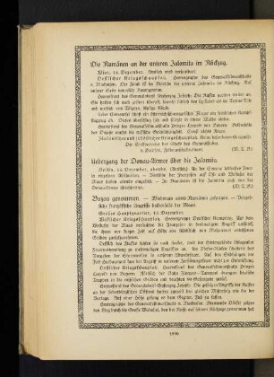 Die Rumänen an der unteren Jalomita im Rückzug.