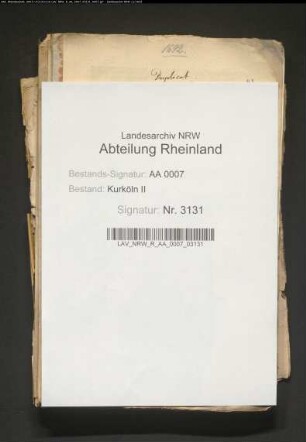 Doppelstücke kurkölnischer Edikte und Verordnungen