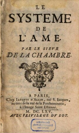 Le systeme de l'ame