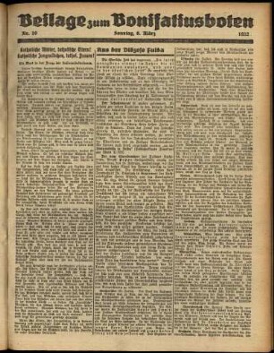 Zweite Ausgabe vom Sonntag, den 06. März 1932.