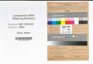 Entnazifizierung Albert Ehlis, geb. 26.05.1907 (Kaufm.Angest.)