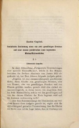 Bestimmung zweier speciellen periodischen Minimalflächen auf welchen unendlich viele gerade Linien und unendlich viele ebene geodätische Linien liegen : akademische Abhandlung