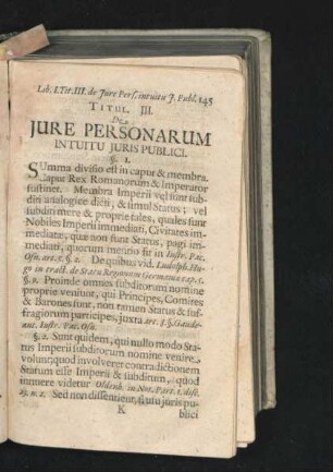 Titul. III. De Iure Personarum Intuitu Iuris Publici.