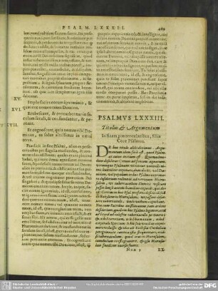 Psalmus LXXXIII