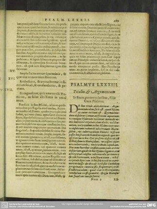 Psalmus LXXXIII