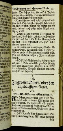 4. In grosser Dürre/ oder bey allzuhäuffigem Regen