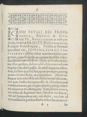 Cum Fatali Dei Providentia...