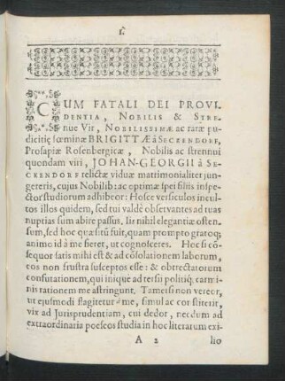 Cum Fatali Dei Providentia...