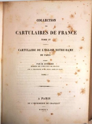 Cartulaire de l'église Notre-Dame de Paris, 1