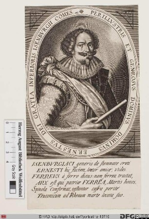 Bildnis Ernst Graf von Isenburg u. Grenzau