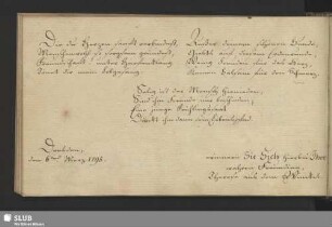 Bl. 83v-84r. Stammbucheintrag mit Noten von Aus dem Winckel, Therese