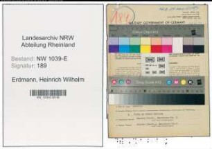 Entnazifizierung Heinrich Wilhelm Erdmann , geb. 01.07.1915 (Angestellter)
