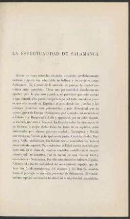 La espiritualidad de Salamanca