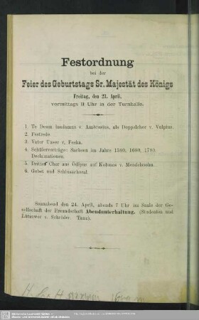 Festordnung