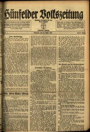 Ausgabe vom Dienstag, den 22. März 1921.