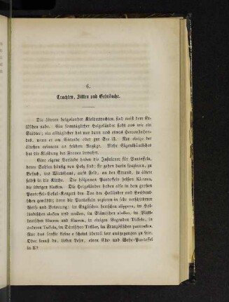 6. Trachten, Sitten und Gebräuche.