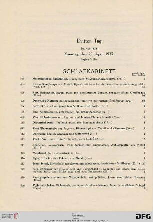 Schlafkabinett (Nr. 403-435)