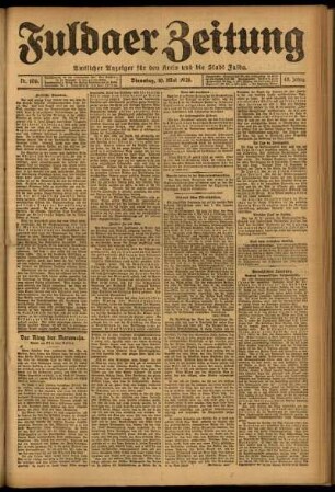 Ausgabe vom Dienstag, den 10. Mai 1921.