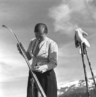Beim Skiwachsen