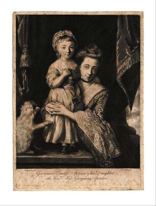 Georgiana, Viscountess Spencer mit ihrer Tochter Georgiana Spencer