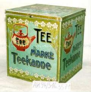 Vorrats-Blechdose für "TEE MARKE Tekanne"