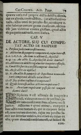 Cap. V. De Actore, Seu Cui Competat Actio De Pauperie