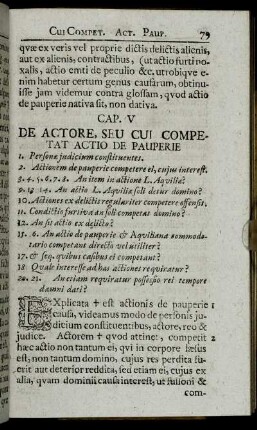 Cap. V. De Actore, Seu Cui Competat Actio De Pauperie