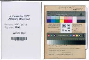 Entnazifizierung Karl Weber , geb. 07.05.1898 (Lagerverwalter)