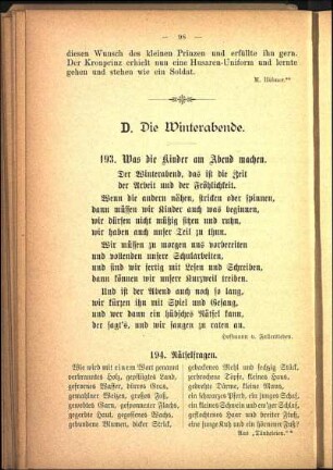 D. Die Winterabende.