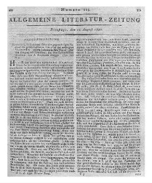 Ueber den gegenwärtigen Zustand des gesellschaftl. Lebens in den vereinigten Niederlanden ... : aus dem Holländ. übers. / Adolph Knigge [Übers.]. - Hannover : Ritscher, 1790