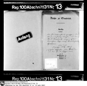 Jurisdiktionsstreit zwischen der Land- und Justizkanzlei und der Stadt Osnabrück wegen der Diskussions-Sache des verstorbenen Advocatus patriae Gildehaus, zwischen 1729 und 1760