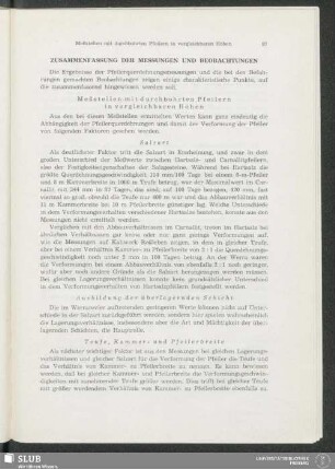 Zusammenfassung Der Messungen Und Beobachtungen