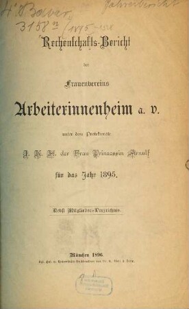 Jahresbericht. 1895 (1896)