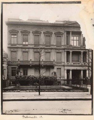Wohnhaus Bellevuestraße 15, Berlin-Tiergarten: Ansicht (aus: Julius Kohte, Alt-Berlin, Bauwerke in Berlin und Charlottenburg, aufgenommen 1907-1914)