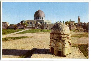 Jerusalem. Der Tempelplatz mit dem Felsendom von Norden