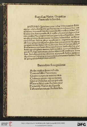 Franciscus Marius Grapaldus Parmensis lectori Sal.