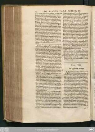 Cap. VII. De Perfectione Ecclesiae.