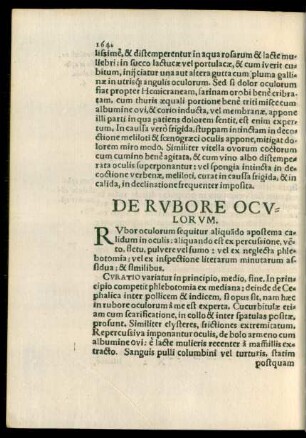 De Rubore Oculorum.
