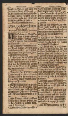 Das 2. Buch der Chronic.