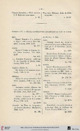 Appendice IV. - Modèle de répertoire alphabétique par noms de sujets