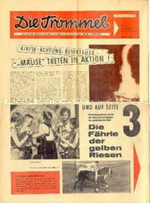 Wochenzeitung der Pionierorganisation "Die Trommel"