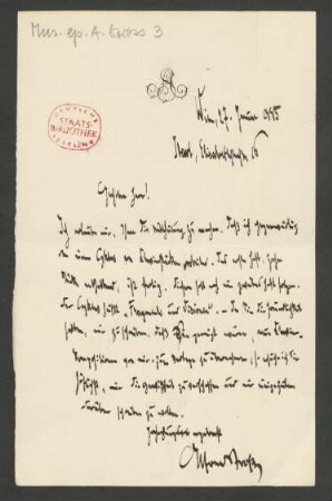 Brief an Unbekannt : 27.01.1885